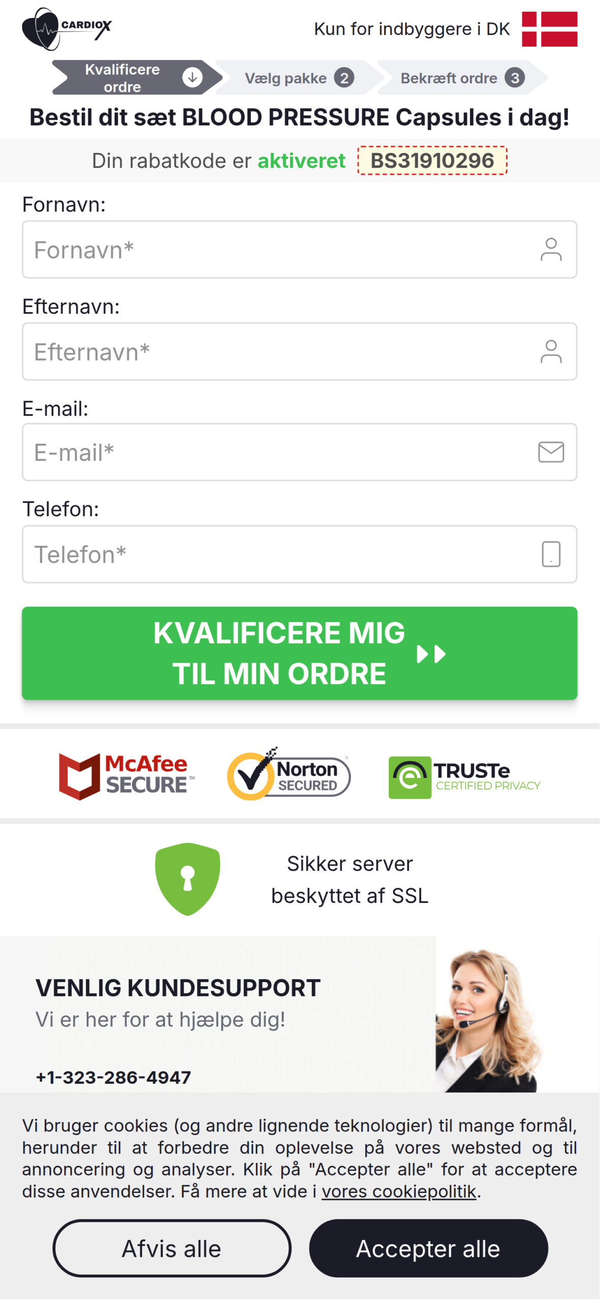 Dansk mand med godt helbred
